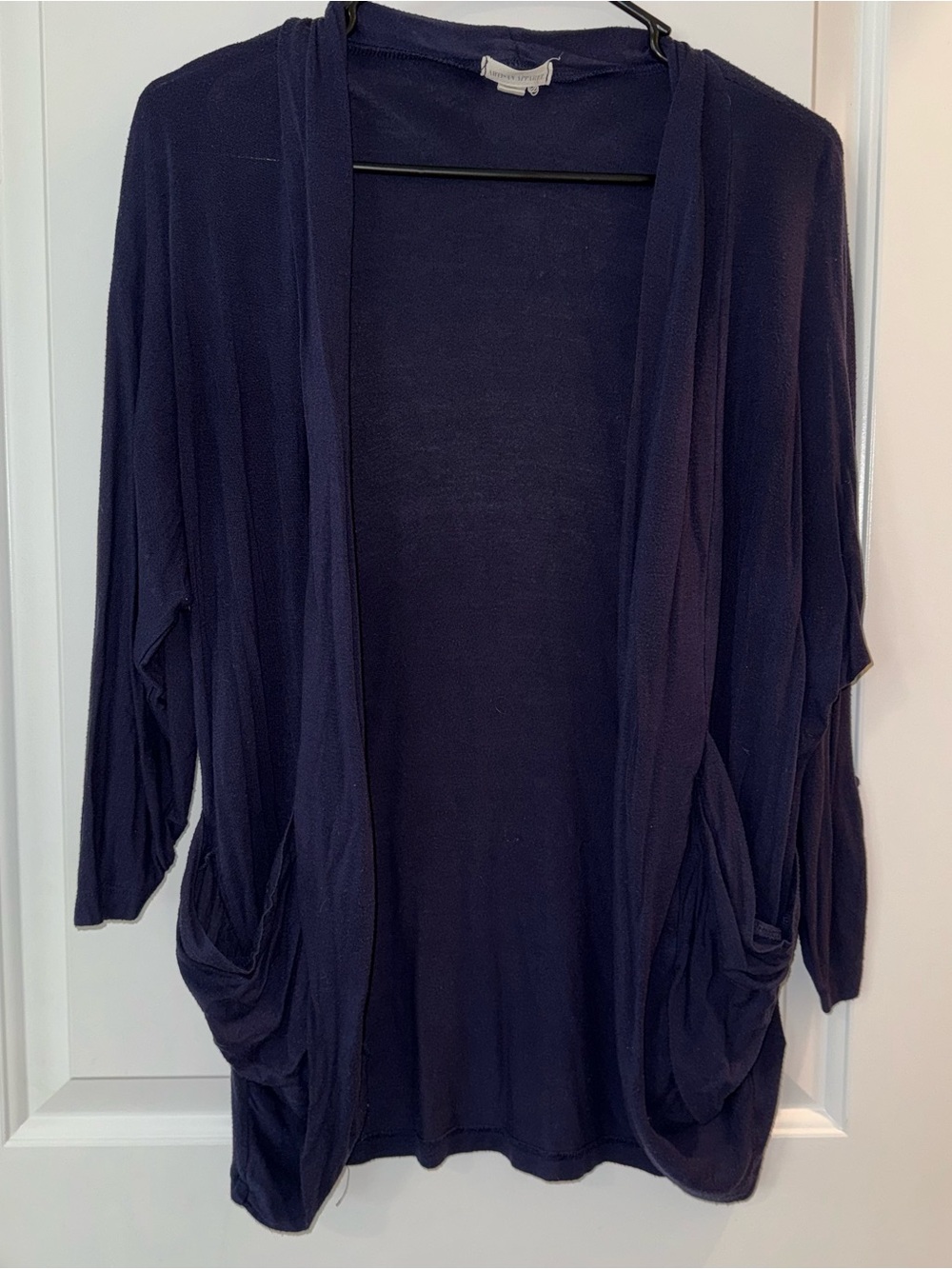 Navy Open-Front Women's Cardigan Sweater